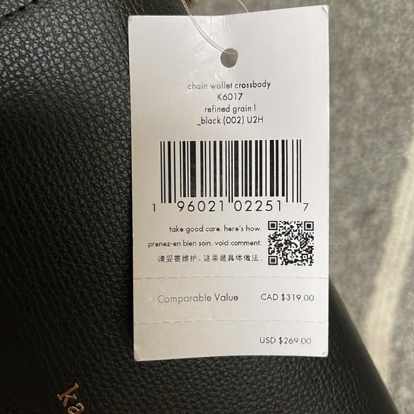 Kate Spade Chain Wallet Crossbody Clutch Black - Picture 6 of 14